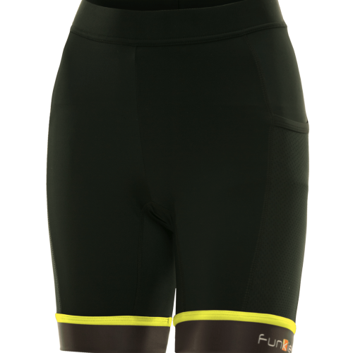 מכנס ריצה נשים עם כיסים בצד Marsala RS2839-W פס צהוב