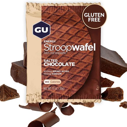 GU Gluten Free Stroopwafel Salted Chocolate וופל אנרגיה ממולא ללא גלוטן – שוקולד מלוח