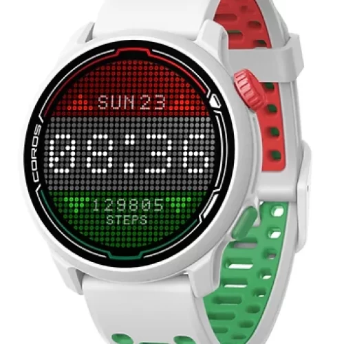 Coros Pace 2 EK שעון דופק מולטי ספורט – לבן ירוק אדום