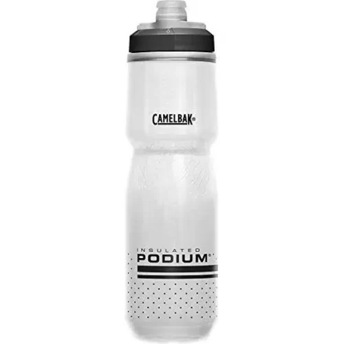 Camelbak Podium Chill 710ML – בקבוק מבודד עם פיה נסגרת – לבן שחור