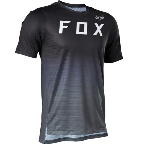 FOX RACING Flexair Jersey חולצת רכיבה פרי-רייד שרוול קצר לגברים – שחור