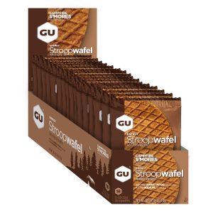 GU 16 Stroopwafel Campfire S'mores מארז 16 יח' וופל אנרגיה ממולא – מרשמלו שרוף