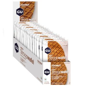 GU 16 Gluten Free Stroopwafel Coconut מארז 16 יח' וופל אנרגיה ממולא ללא גלוטן – קוקוס