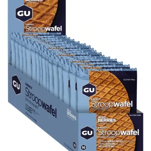 GU 16 Gluten Free Stroopwafel Wild Berry מארז 16 יח' וופל אנרגיה ממולא ללא גלוטן – פירות יער