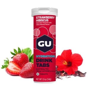 GU HYDRATION DRINK TABS טבליות שתייה מתמוססות - היביסקוס ותות