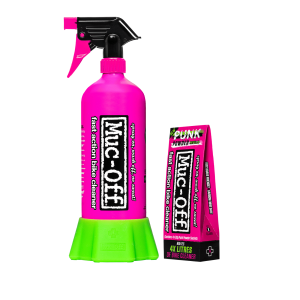 Muc-Off Punk Powder Bike Cleaner (4 Pack) + Bottle For Life ערכת 4 שקיות אבקה + מיכל 1 ליטר לניקוי אופניים