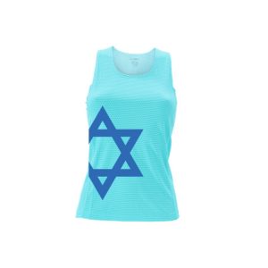 ISR-RNT300 גופיית ריצה טורקיז לנשים – ישראל